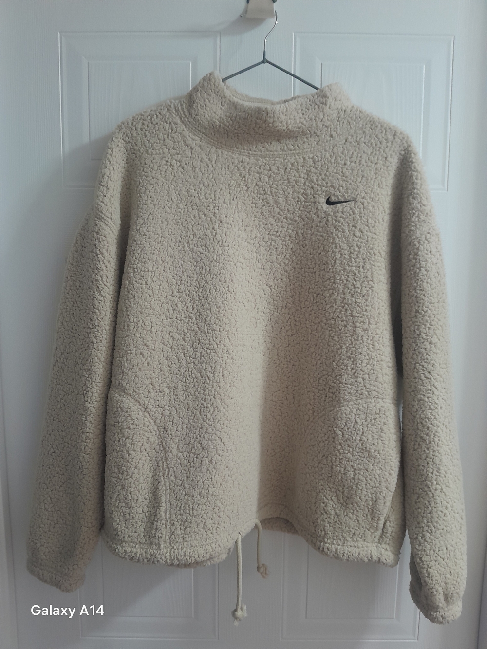 Nike Women's Cream Sherpa Pullover Sweater